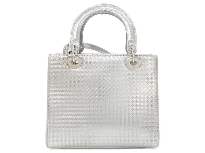 Borsa Christian Dior Lady Medium Argento - vista 2