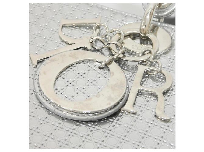 Borsa Christian Dior Lady Medium Argento - vista 4