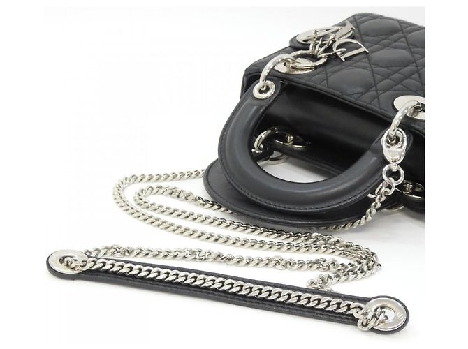 Mini borsa Lady Christian Dior Nero - vista 8