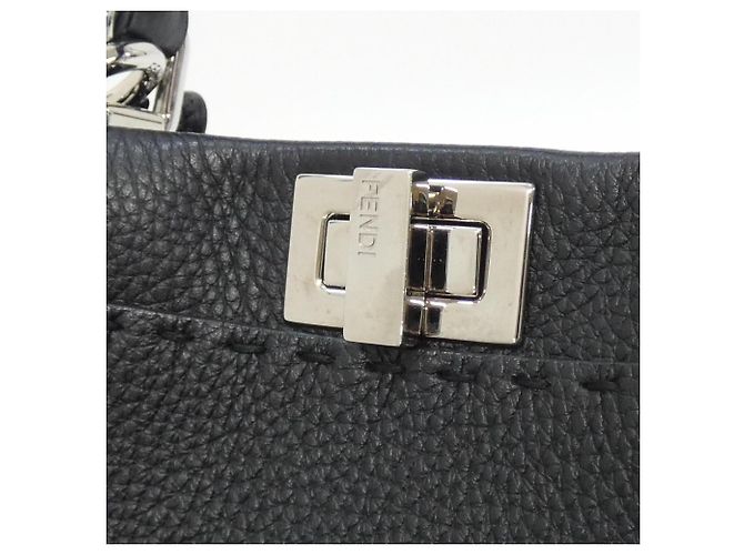 Borsa Fendi SELLERIA Peekaboo Mini Nero - vista 3