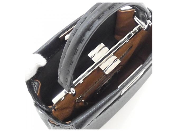 Borsa Fendi SELLERIA Peekaboo Mini Nero - vista 8
