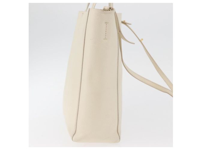 Céline Celine Phantom Cabas Tote Leather Small Bianco - vista 4
