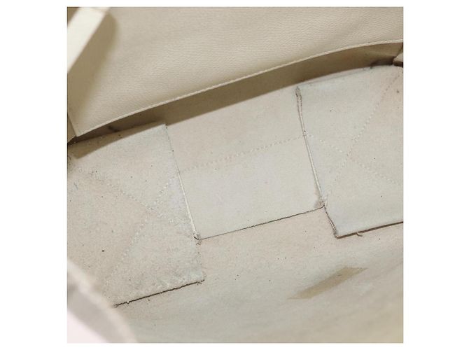 Céline Celine Phantom Cabas Tote Leather Small Bianco - vista 5
