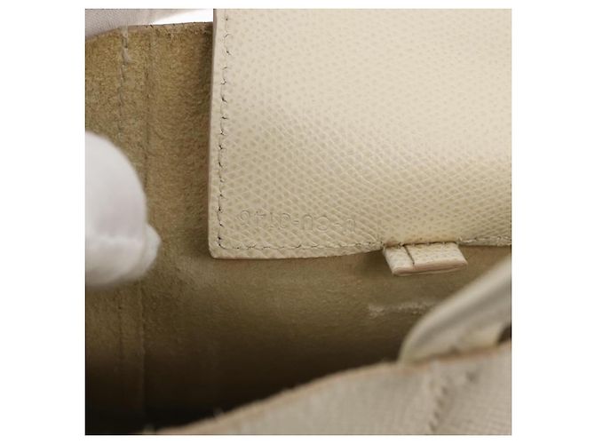 Céline Celine Phantom Cabas Tote Leather Small Bianco - vista 6