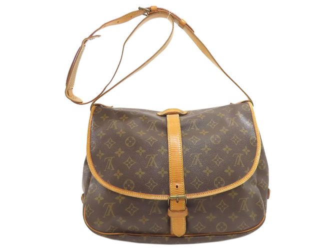 Borsa a Spalla Louis Vuitton Saumur 35 Nero - vista 2