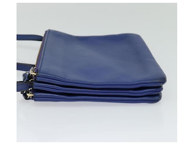 Céline Celine Trio Pelle Small Blu - vista 3