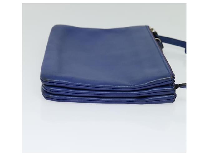 Céline Celine Trio Pelle Small Blu - vista 4