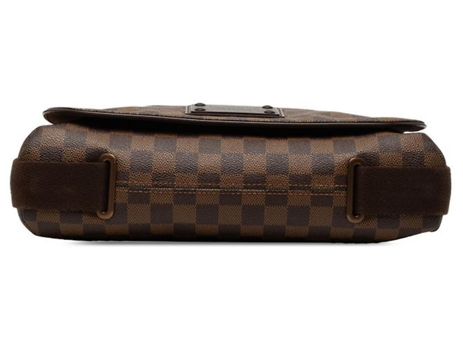 Borsa a tracolla Louis Vuitton Damier Brooklyn MM Marrone - vista 3