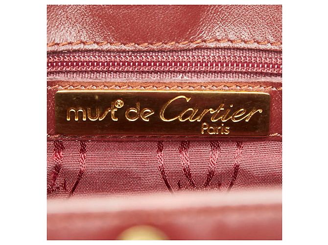 Borsa a tracolla Cartier Must Line Bordò - vista 10