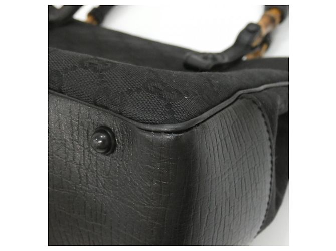Borsa Gucci GG Canvas Nero - vista 2