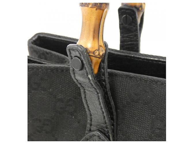 Borsa Gucci GG Canvas Nero - vista 4