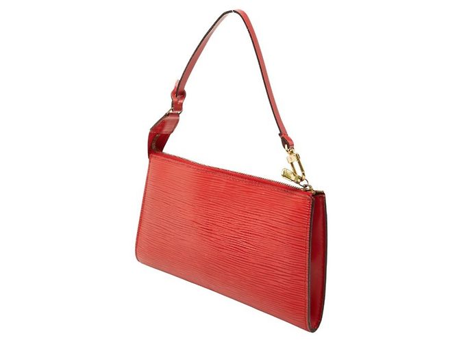 Pochette Accessoires in pelle Epi Louis Vuitton Rosso - vista 2