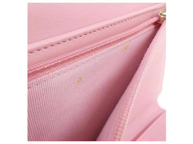 Chanel Timeless Classic Line Geldbörse aus rosa Lammleder Pink - Ansicht 10