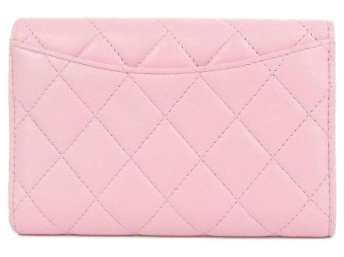 Chanel Timeless Classic Line Geldbörse aus rosa Lammleder Pink - Ansicht 2