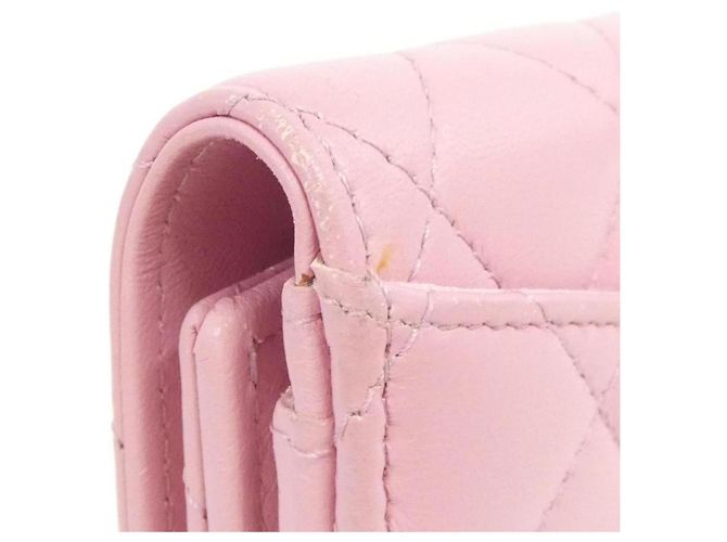 Chanel Timeless Classic Line Geldbörse aus rosa Lammleder Pink - Ansicht 3