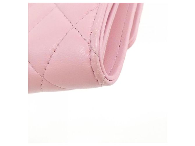 Chanel Timeless Classic Line Geldbörse aus rosa Lammleder Pink - Ansicht 4