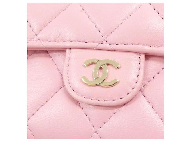 Chanel Timeless Classic Line Geldbörse aus rosa Lammleder Pink - Ansicht 6