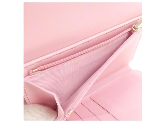Chanel Timeless Classic Line Geldbörse aus rosa Lammleder Pink - Ansicht 9