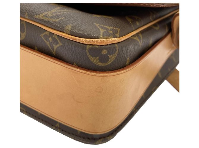 Borsa a tracolla Louis Vuitton Monogram Cartouchiere Marrone Monogramma - vista 3