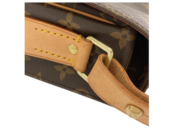 Borsa a tracolla Louis Vuitton Monogram Cartouchiere Marrone Monogramma - vista 7