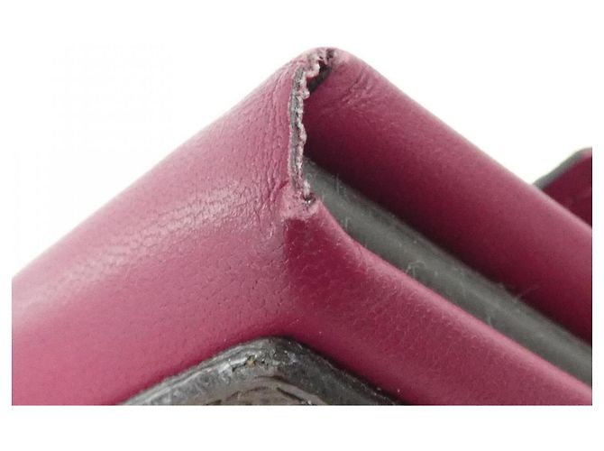 Cartera Louis Vuitton Monogram Portefeuille Flore Castaño Fucsia - vista 3