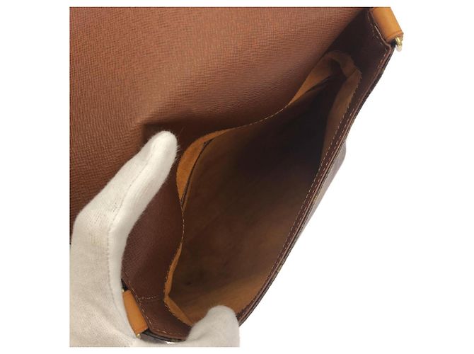 Borsa a Spalla Louis Vuitton Monogram Musette Salsa Marrone - vista 7