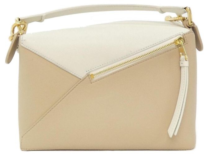 Loewe Puzzle Edge Small Handtasche Weiß - Ansicht 2