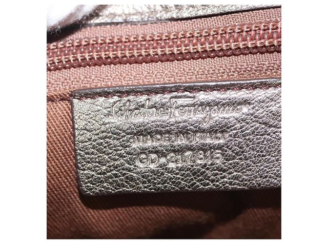 Salvatore Ferragamo Sofia Satchel Leder Medium Golden - Ansicht 6
