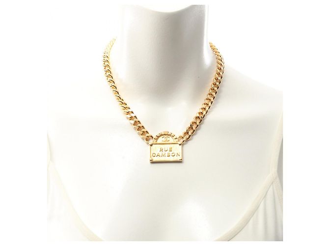 Collana Chanel RUE CAMBON placcata oro D'oro Metallico - vista 3