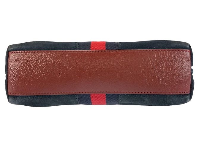 Borsa a tracolla Gucci Ophidia in pelle scamosciata Blu - vista 9