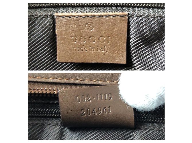 Borsa Tote in tela GG marrone e beige e pelle Gucci - vista 4