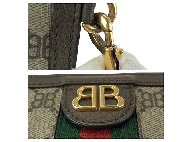 Clutch in PVC Balenciaga The Hacker Project Marrone Beige - vista 6