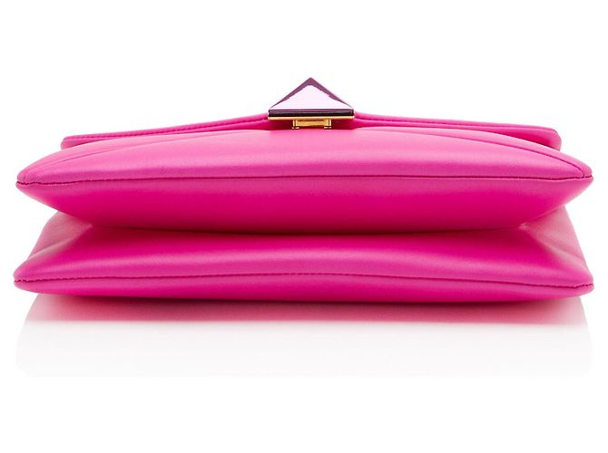 Valentino Garavani Borsa a tracolla Valentino in agnello One Stud Rosa - vista 4
