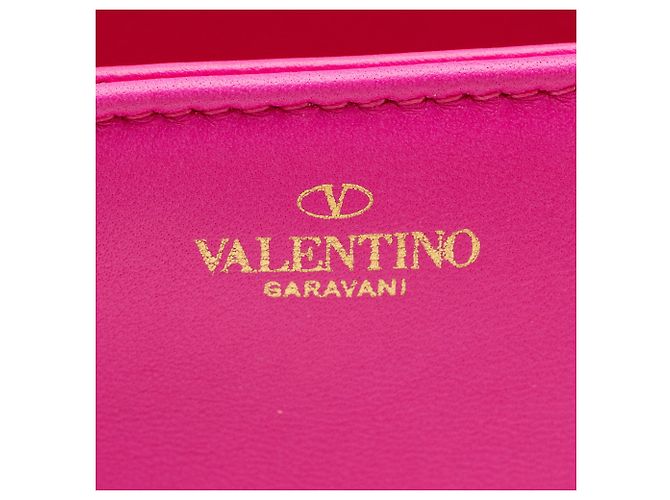 Valentino Garavani Borsa a tracolla Valentino in agnello One Stud Rosa - vista 7