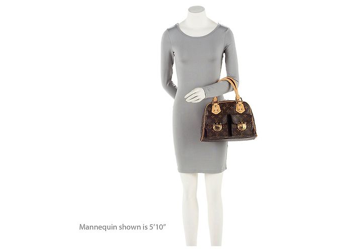 Borsa Manhattan PM in tela Monogram Louis Vuitton Marrone - vista 5