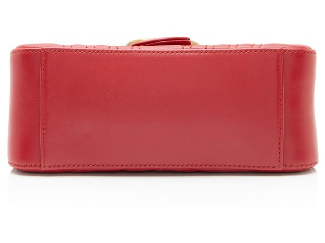 Borsa a mano mini Gucci Matelasse Leather GG Marmont Rosso - vista 4