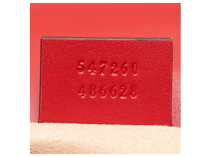 Borsa a mano mini Gucci Matelasse Leather GG Marmont Rosso - vista 6