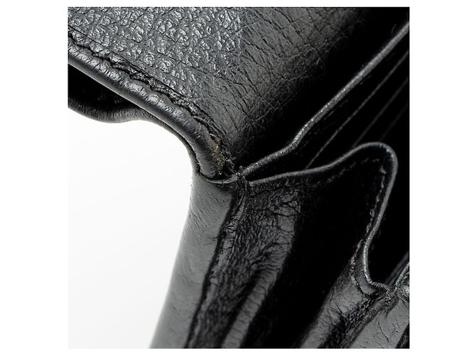 Cartera compacta Gucci de piel GG Marmont Negro - vista 8
