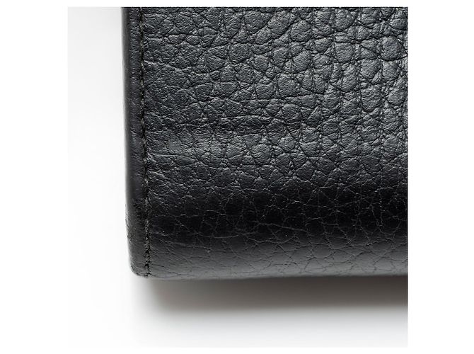 Cartera compacta Gucci de piel GG Marmont Negro - vista 9