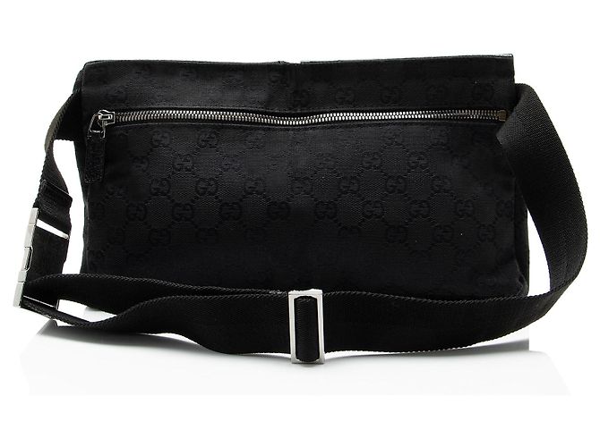 Borsa a tracolla Gucci GG Canvas con doppia tasca Nero - vista 3