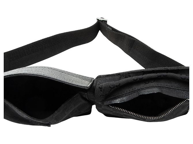 Borsa a tracolla Gucci GG Canvas con doppia tasca Nero - vista 8