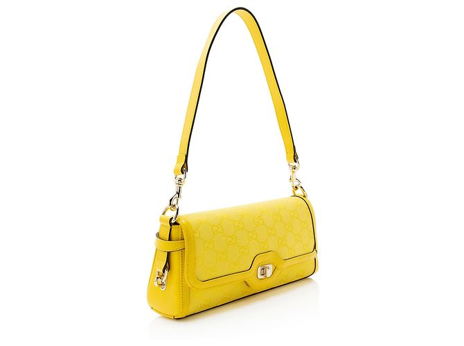 Piccola borsa a tracolla Gucci GG Canvas Luce Giallo - vista 2