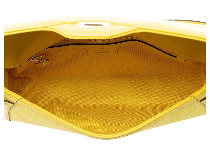 Piccola borsa a tracolla Gucci GG Canvas Luce Giallo - vista 7