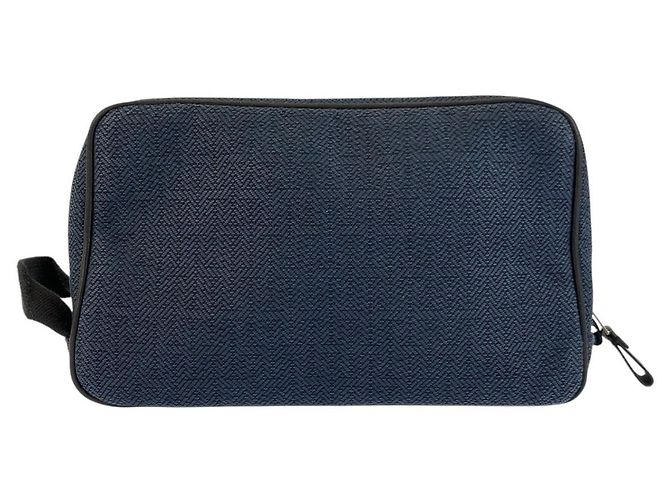 Hermès Clutch Hermes Trotteur MM Navy Black Nero - vista 2
