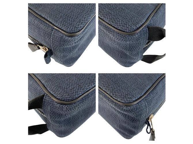 Hermès Clutch Hermes Trotteur MM Navy Black Nero - vista 4