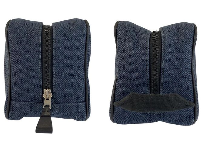 Hermès Clutch Hermes Trotteur MM Navy Black Nero - vista 6