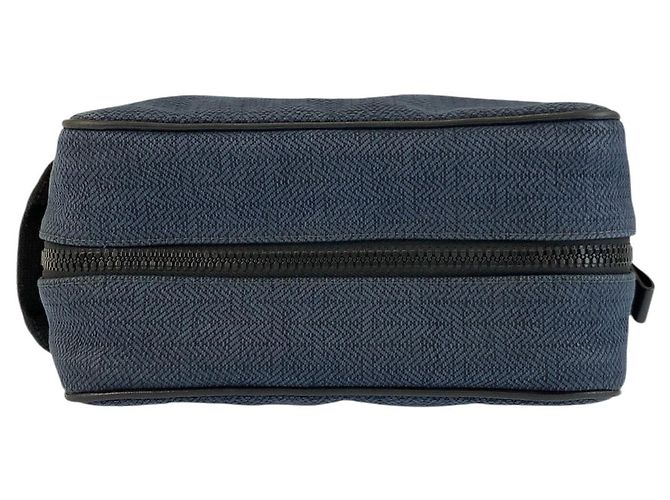 Hermès Clutch Hermes Trotteur MM Navy Black Nero - vista 7