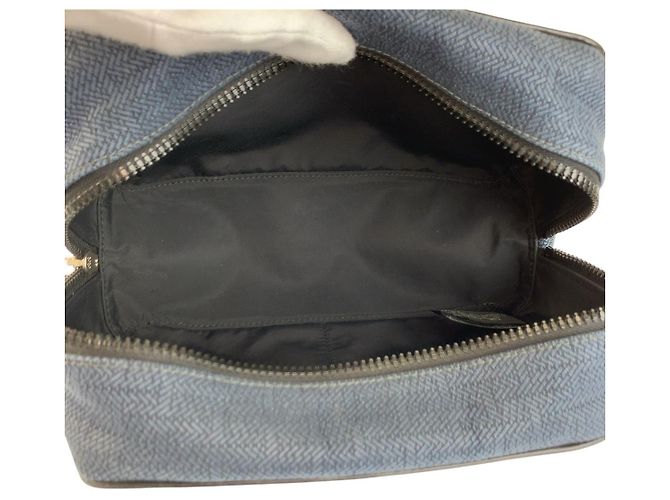 Hermès Clutch Hermes Trotteur MM Navy Black Nero - vista 8