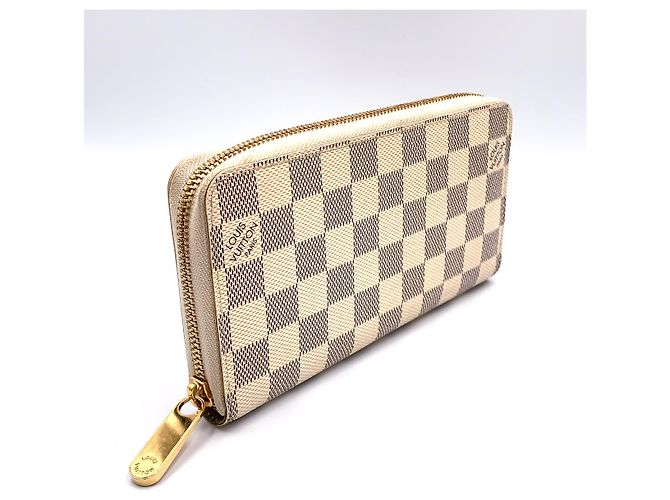 Portafoglio Zippy Louis Vuitton Damier Azur Bianco - vista 2