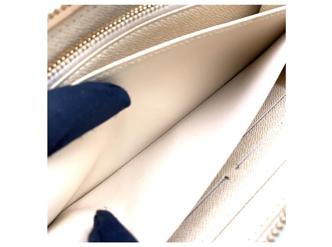 Portafoglio Zippy Louis Vuitton Damier Azur Bianco - vista 7